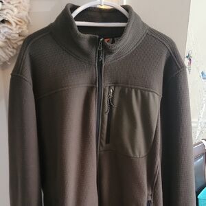 Free Country Men's Dark Olive Zip-Up Sweater